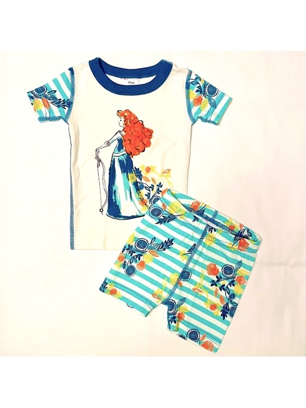 Hanna Andersson Pajamas Girls 18-24M 80 cm Brave Disney Princess Short Johns Set